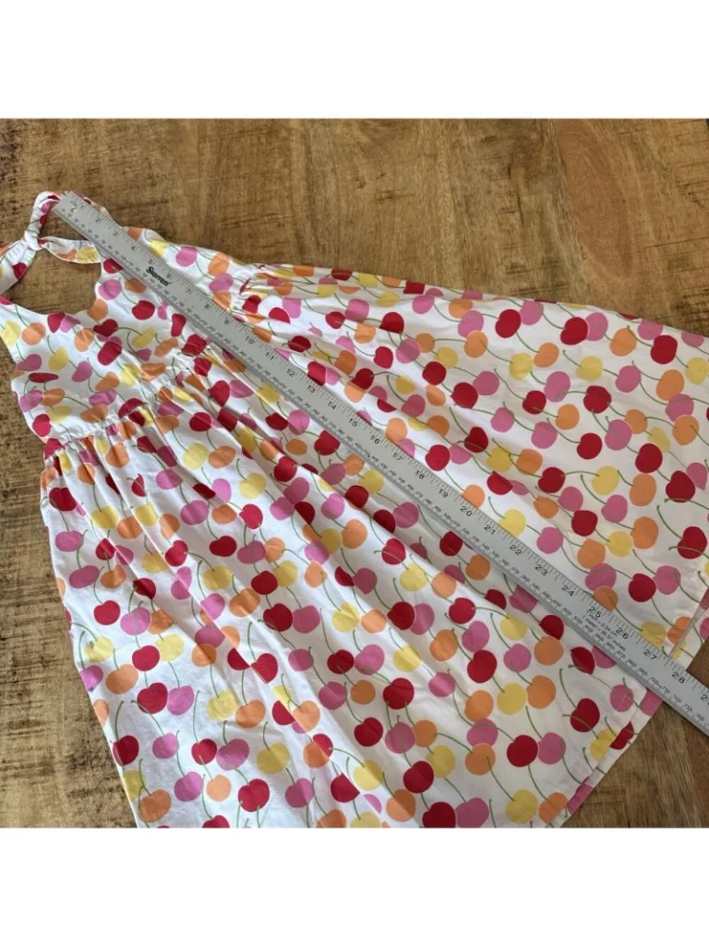 Gymboree White Cherry Baby Halter Dress girls 12 cherries Cottagecore beach
